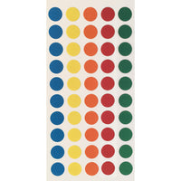 COLOURED SELF-ADHESIVE LABELS, Circles, 8mm diameter, Orange, Pack of 9800