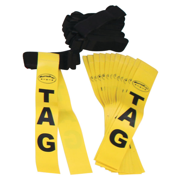 TAG RUGBY BELTS, Yellow, Pack of, 7