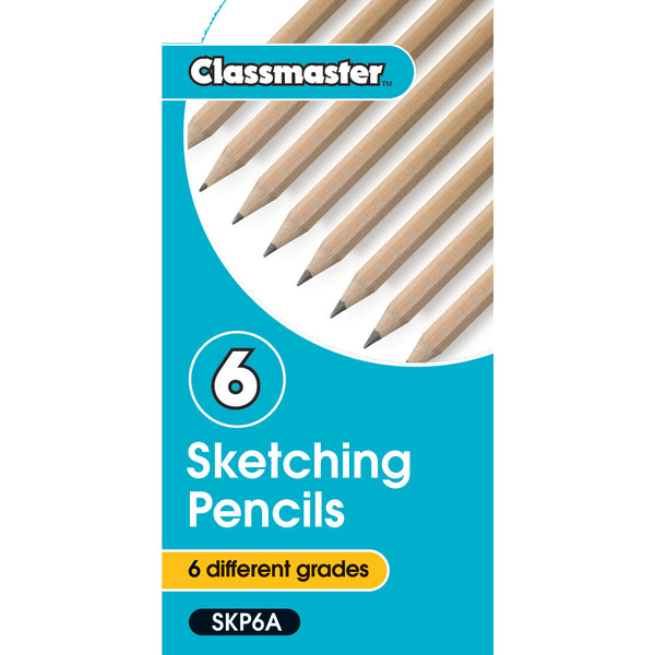 SKETCHING PENCILS, Economy, Grades 6B to B, Pack of, 6