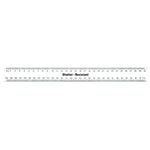 SHATTER RESISTANT PLASTIC RULERS, 30cm Clear, Pack of 10