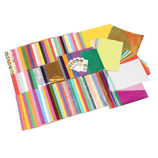 PAPER AND BOARD BULK PACK, Assorted Craft Paper & Card, Pack of, 540+ Sheets