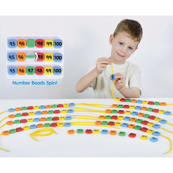 0-100 LACING NUMBER BEADS, Set