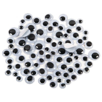 WIGGLY EYES , 8mm, 10mm, 12mm and 15mm, Class Pack of, 1000