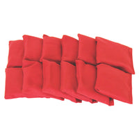 BEAN BAGS, Cotton Single Colours, Red, Set of 12