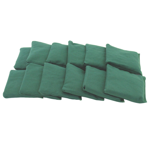 BEAN BAGS, Cotton Single Colours, Green, Set of 12