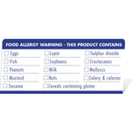 Allergen Buffet Checklist Tent Sign, ALLERGEN SIGNAGE & LABELLING, Each