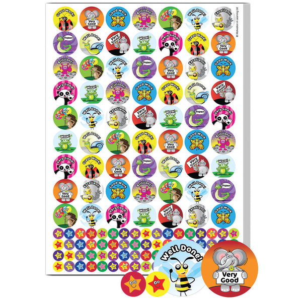 STICKERS, MOTIVATION & REWARD, Themed Pictures, A4 Compilation Pack, Pack of, 1048 stickers