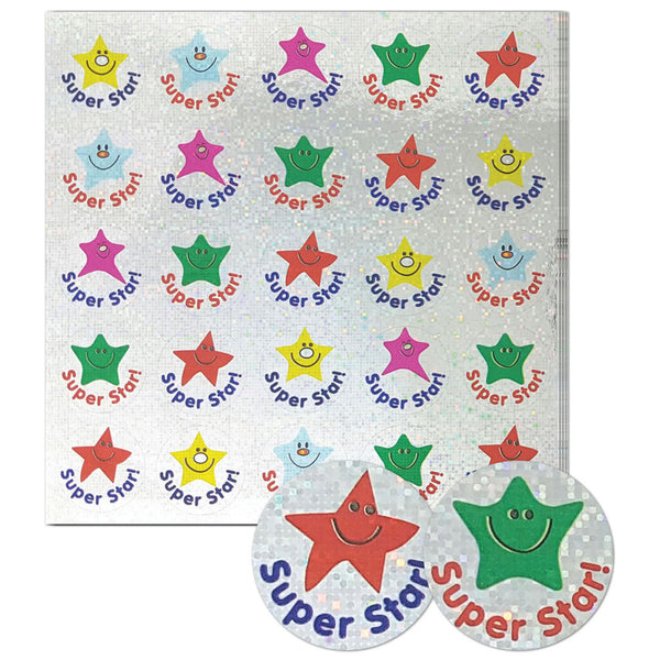STICKERS, MOTIVATION & REWARD, Star with Caption, Pack of, 100 stickers
