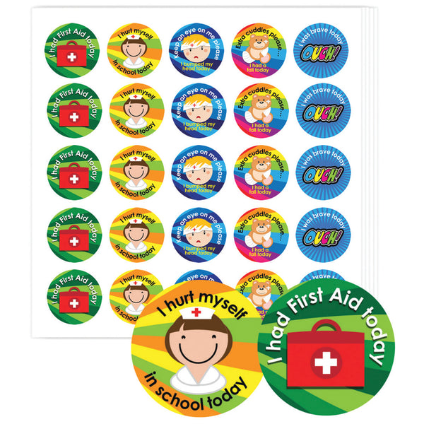 STICKERS, First Aid, Pack of, 125