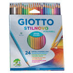 WATER-SOLUBLE COLOURED PENCILS, GIOTTO Stilnovo Acquarell, Assorted Colours, Pack of, 24