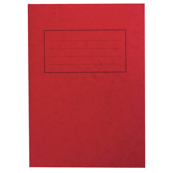 EXERCISE BOOKS, PREMIUM RANGE, A4 (297 x 210mm), 80 pages, Red, 12mm Ruled, Pack of 25
