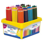 CHUNKY HEXAGONAL COLOURED PENCILS, GIOTTO Mega, Assorted Colours, School Pack of, 108