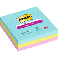 REPOSITIONABLE NOTES, POST-IT SUPER STICKY LARGE FORMAT NOTES, Miami XL, 101 x 101mm, Pack of 3