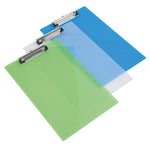 CLIPBOARDS, Transparent Polypropylene with Wire Clip, Assorted Colours, Pack of, 10