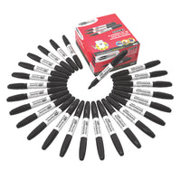 DRYWIPE MARKERS, Show-Me Teacher Marker, Black, Box of 50