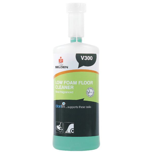 V300 Floor Cleaner Low Foaming, V-MIX CLEANING CONCENTRATES, Case of 6 x 1 litre