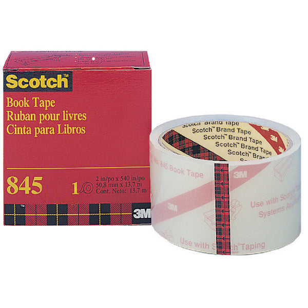 3M Scotch Book Tape 845 Acrylic Single-Sided Adhesive Tape For Repairing  Reinforcing Protecting Binding 2IN