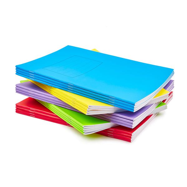 EXERCISE BOOKS, MATT LAMINATED SMARTBUY RANGE, A4+ (315 x 230mm), 48 pages, 60gsm paper, 48 pages, Blue, 7mm Squares, Pack of 50