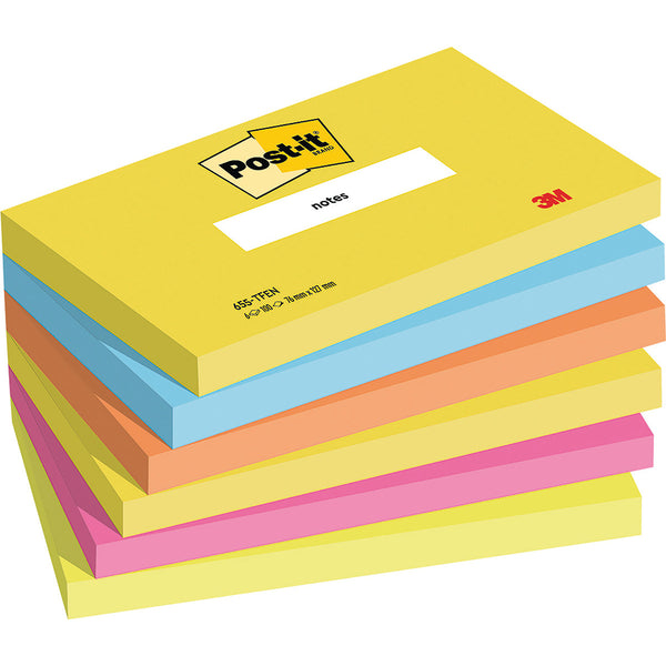 Post-it - 6 Blocs notes Super Sticky Bora Bora - 3 couleurs