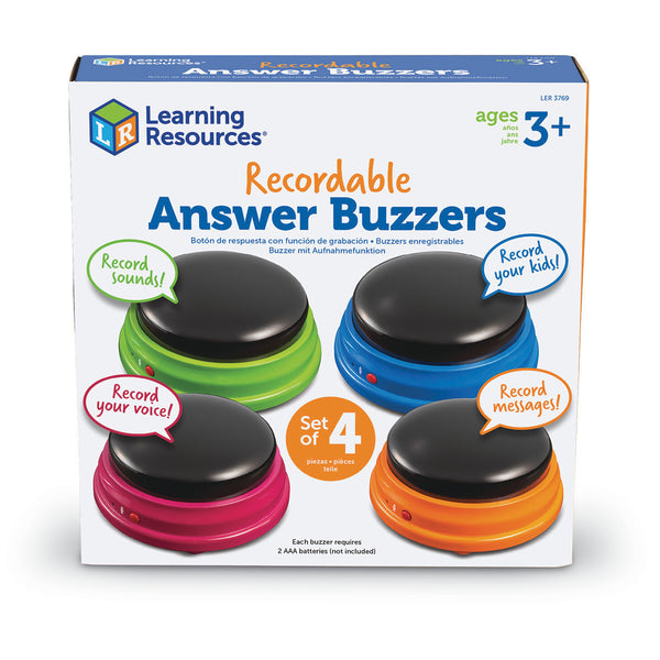 RECORDABLE ANSWER BUZZERS, Set of, 4