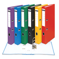 LEVER ARCH FILES, A4, 40mm CAPACITY, 2 RING MECHANISM, 40mm Capacity, Matt Cover, Yellow, Box of, 10