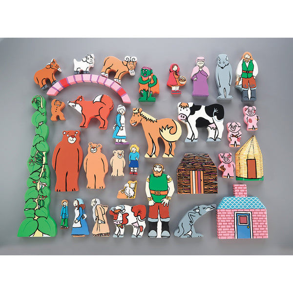 TRADITIONAL TALES WOODEN CHARACTER SET, Age 3+, Set of, 32