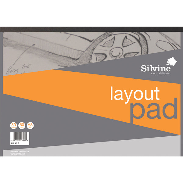 PADS FOR DRY MEDIA, Silvine Layout, A3, Each