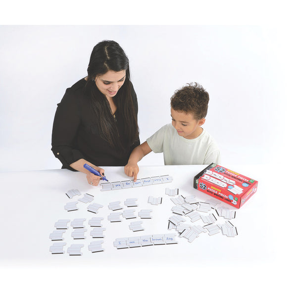 DRYWIPE PUZZLE PIECES WITH WRITING LINES, Age 4+, Set of, 52