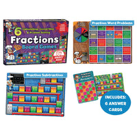 FRACTIONS BOARD GAMES, Set of, 6