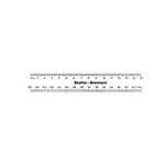 SHATTER RESISTANT PLASTIC RULERS, 15cm Clear, Pack of 50