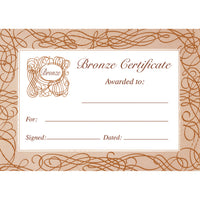 CERTIFICATE CARD, Bronze, A5 Foil Certificates, Pack of, 20