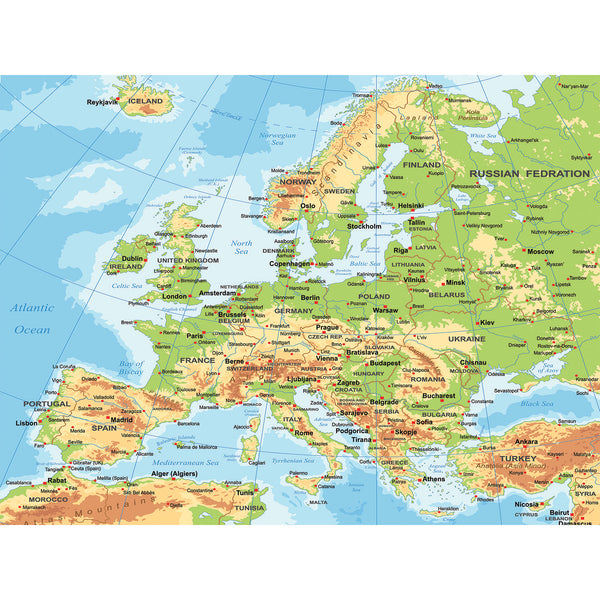 Europe, VINYL MAPS FOR SCHOOLS, Each