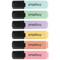 ESPO SmartBuy™, HIGHLIGHTERS, Marker Style, 6 Assorted Pastel Colours, Assorted, Pack of, 6