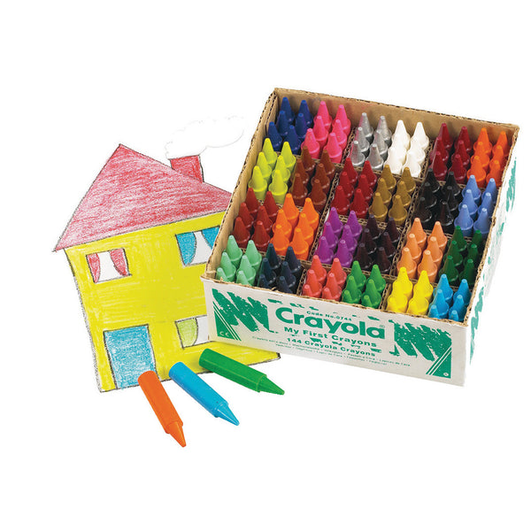 WAX CRAYONS, Crayola My First Chunky, Age 1+, Class Pack of 144
