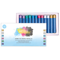 OIL PASTELS, Metallics, 10 x 67mm., Pack of, 12