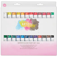 PAINT, WATERCOLOUR, Artiste Tubes, Pack of, 24 x 12ml