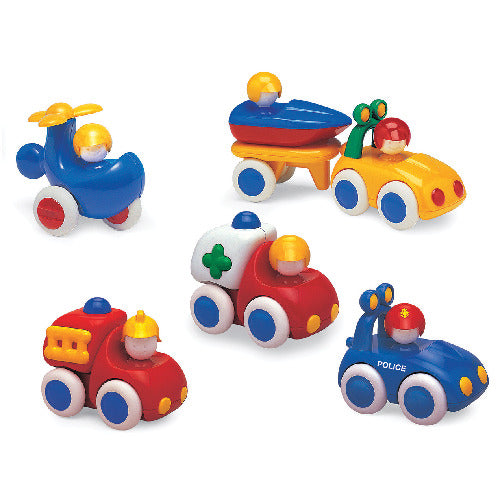 TOLO BABY EMERGENCY VEHICLES, Age 6 months+, Set 7 pieces