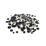 PLASTIC BUTTONS, Black & White, Pack of, 500g