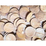 COCONUT SHELL ROUNDS, Natural, Pack of 250g