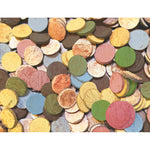 COCONUT SHELL ROUNDS, Coloured, Pack of 250g