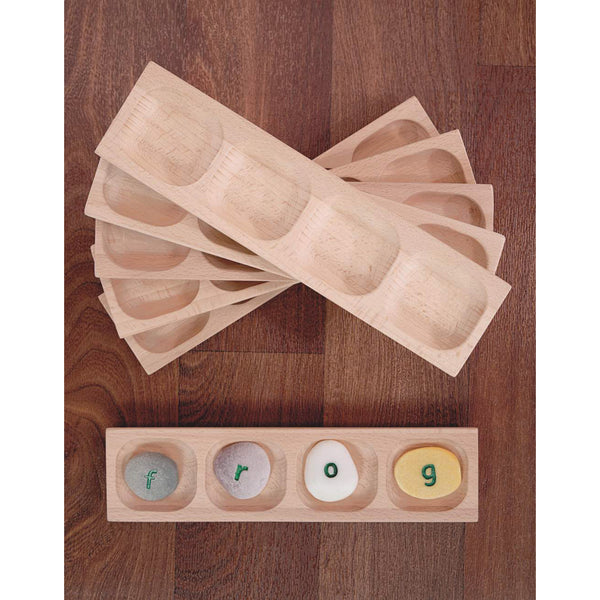 4 Pebble, WORD-BUILDING TRAYS, Age 18 months +, Set of, 6