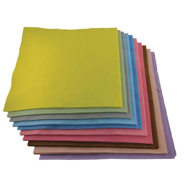 Colour Felt Squares - Summer Shades Pack of 30
