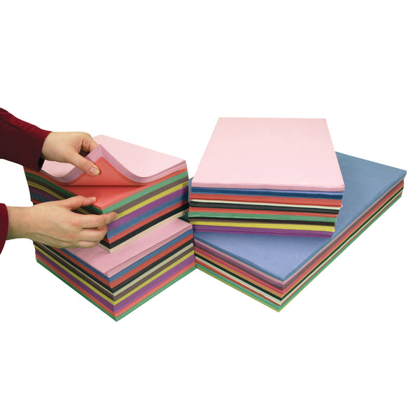 Recycled A3 Ten Bright Colour Sugar Paper 100gsm Large Sheet
