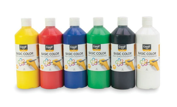Creall® Ready Mixed Basic Colour Paint Starter Set, 6 x 500ml