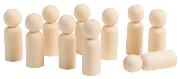 Wooden People Shapes, Pack of 10