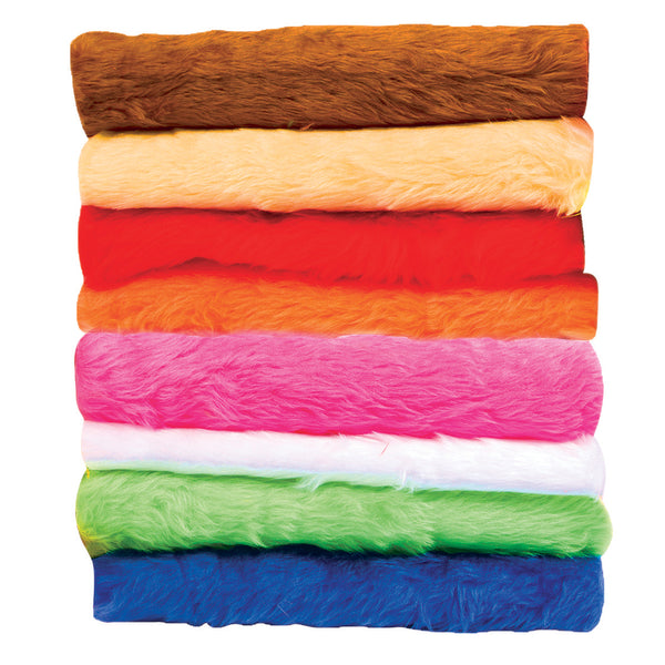 TEXTILES, FABRIC LENGTHS, Fur, 1.5m x 300mm approx., Pack of 8