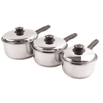 SAUCEPANS, STAINLESS STEEL, Set, Set of 3 pieces