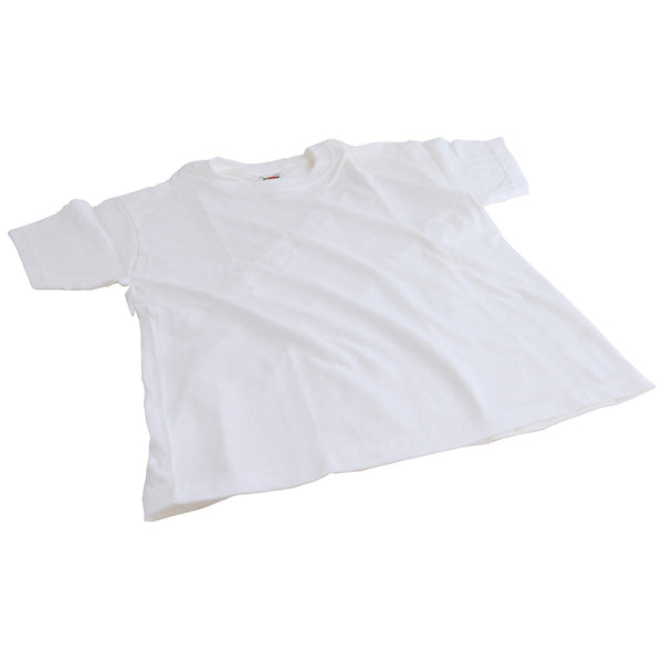 T SHIRTS, PLAIN WHITE, Age 12-13 (1520mm) Chest 34in, Each