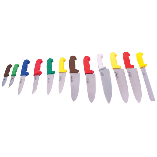 COLOUR CODED KITCHEN KNIVES, Yellow Handle, Wavy Edge, Each