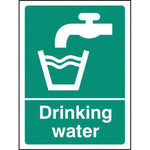 SAFETY SIGNS, Drinking water, 150 x 200mm, Each